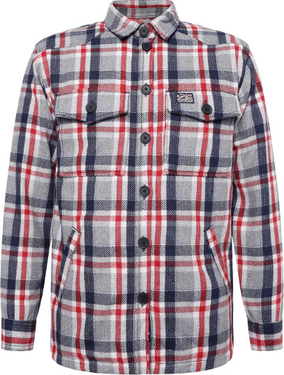 Superdry Borg Check Overshirt Grey 14 Superdry Borg Check Overshirt Grey 14