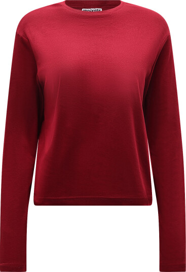 Weekday Niki Long Sleeve T Shirt Red L