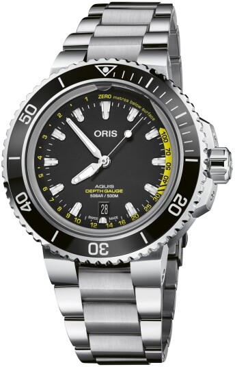 Oris Herreklokke 01 733 7755 4154 Set MB Diving Sort/Stål Ø45.8 mm