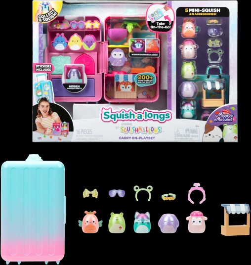 AMO Squish-A-Longs Sweet Sugar Luggage Playset S5 Multi/patterned ONE SIZE AMO Squish-A-Longs Sweet Sugar Luggage Playset S5 Multi/patterned ONE SIZE