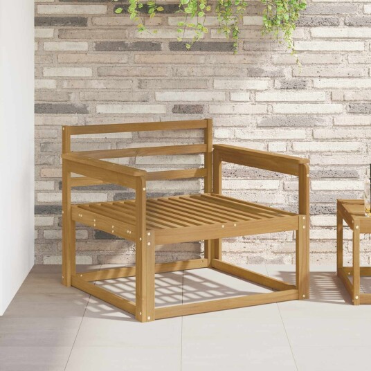 vidaXL Ute Midt Sofa Solid akasietre Hvit