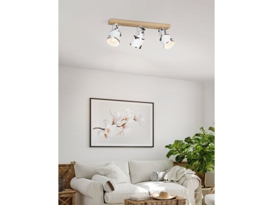 Eglo Kilburn Spotskinne 3Xe27 Natur/Hvid-Natur Fsc