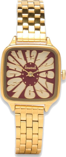 Komono Kate Estate Flower Gold Bordeaux - Gold - ONE SIZE Komono Kate Estate Flower Gold Bordeaux - Gold - ONE SIZE