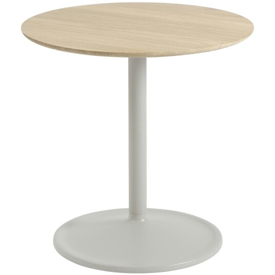 Muuto Soft Sidebord Ø48x48 cm Solid Eik / Grå