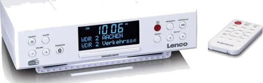 Lenco KCR-190 DAB+ Kjøkkenradio med Bluetooth og LED Belysning Hvit