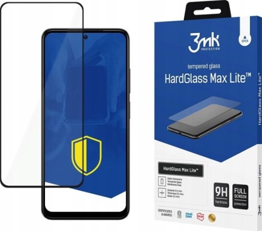 Kaitseklaas 3Mk Redmi Note 12S Hardglass Max Lite, Must