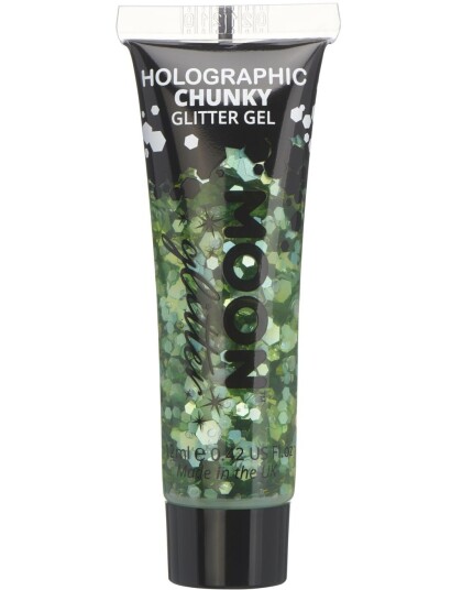 Grønn Holografisk Chunky Glittergele