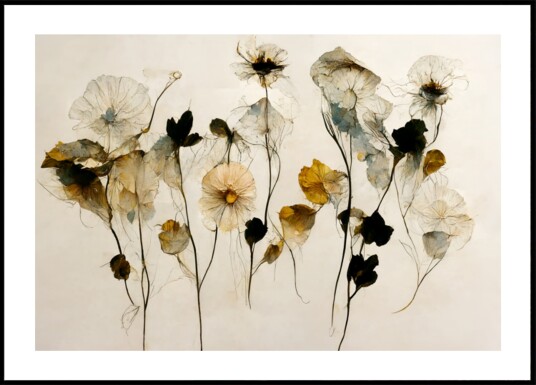 Beautiful Dry Flowers Plakat / 100x150
