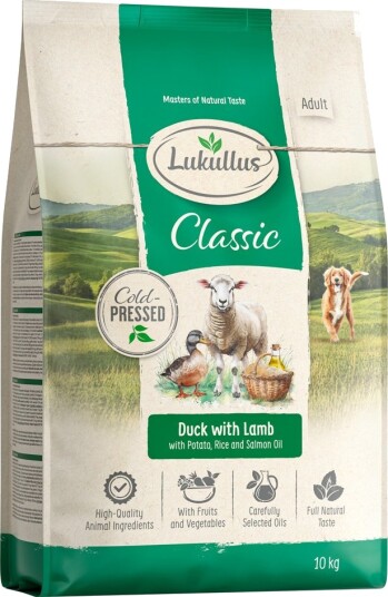 Lukullus Tørrfôr Kaldpresset Mokusand & Ny Oppskrift Lam 10 kg
