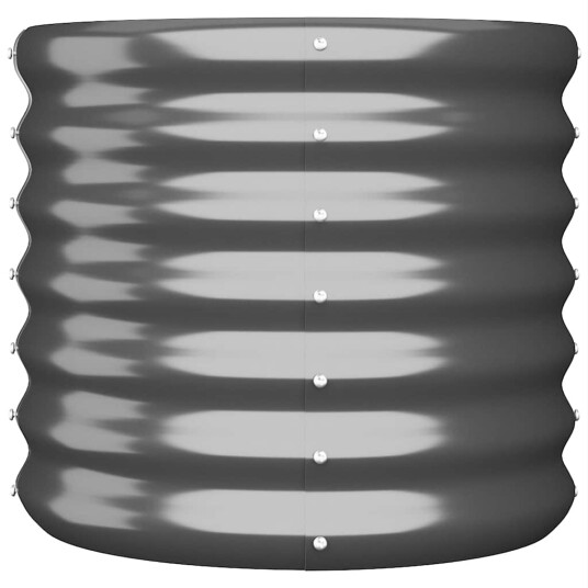 vidaXL Plantekasse pulverlakkert stål 40x40x36 cm antrasitt