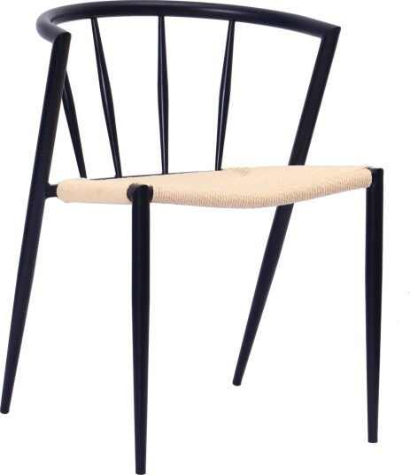 Winston Spisestol - Beige / Metallben svart