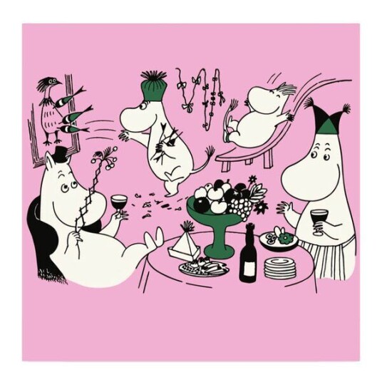 Moomin   Mummi Servietter 33x33 cm Mummi 80 rosa