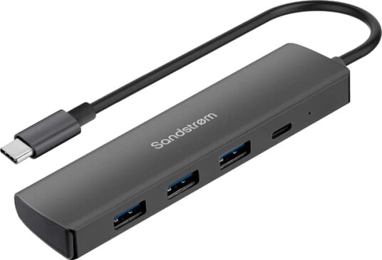 Sandstrøm USB-C 4 Port PD hub S3HUBPD26