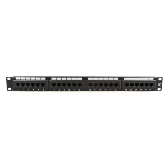 MicroConnect 19" UTP Cat.6 patchpanel 24 porter Dual IDC 1 Stykk SEN PP 004