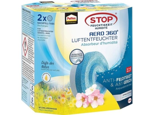 Pattex Avfukter Refill Tabs Aero 360 2X450g Meadow