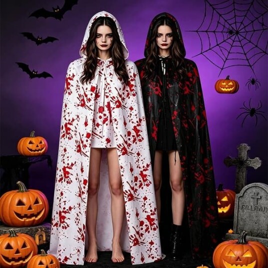 Halloween Gotisk Vampyrkappe med Hette