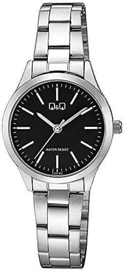 Q&Q Dameklokke C229 802Y Classic Sort/Stål Ø30 mm
