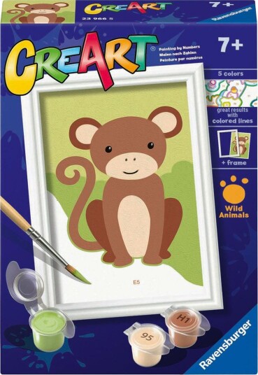 Ravensburger CreArt Mal etter nummer 7+ år Ape