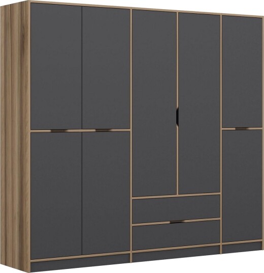 Munna Garderobe 232x208 cm - Antrasitt