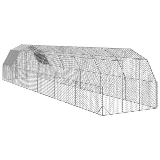 Kyllingløp Med Tak 2.5X12X2.25 M Galvanisert Stål Kyllingløp Med Tak 2.5X12X2.25 M Galvanisert Stål