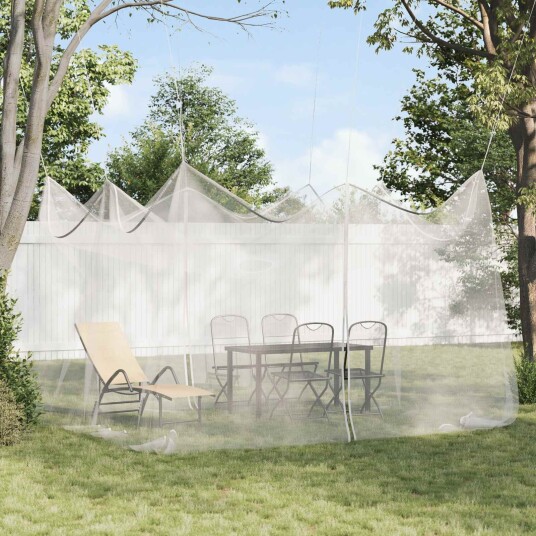 vidaXL Hage Myggenett 156 Mesh Hvit 4 x 4 x 2,5 m Polyester