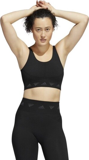 adidas Sports BH Aeroknit Svart/Grå Kvinner størrelse X Small