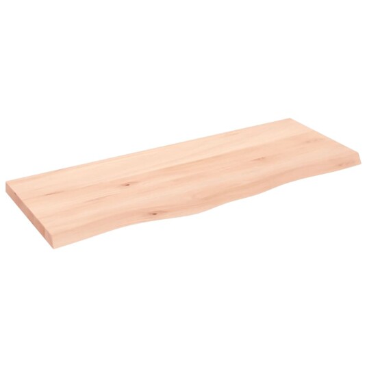 vidaXL Vegghylle 100x40x4 cm ubehandlet heltre eik