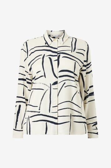 Tommy Hilfiger Curve Skjorte Crv Vis Twill Button UP Shirt Beige
