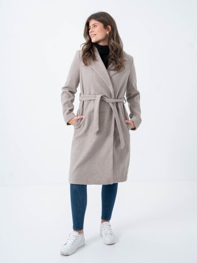 Only Alvilda Life Wrap Coat Beige XS