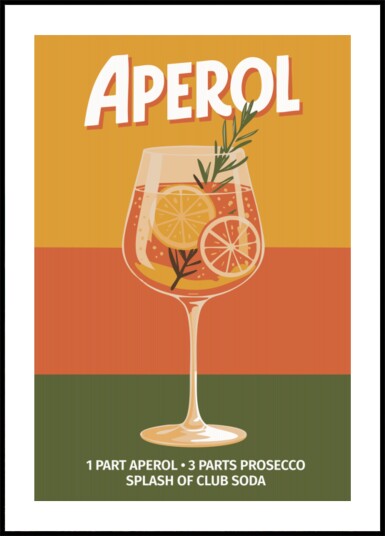 Orange Spritz Recipe Plakat / 21x30