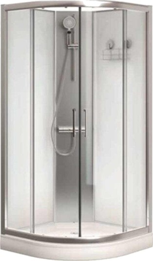 A-collection Papilio Dusjkabinett Buet 80-90 Krom / 90x90cm Klart Glass