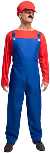 Wicked Costumes Ltd Rørlegger Rød og Blå, Large