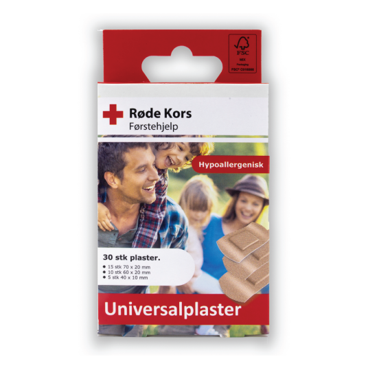 Røde Kors Førstehjelp Universalplaster 30 stk.
