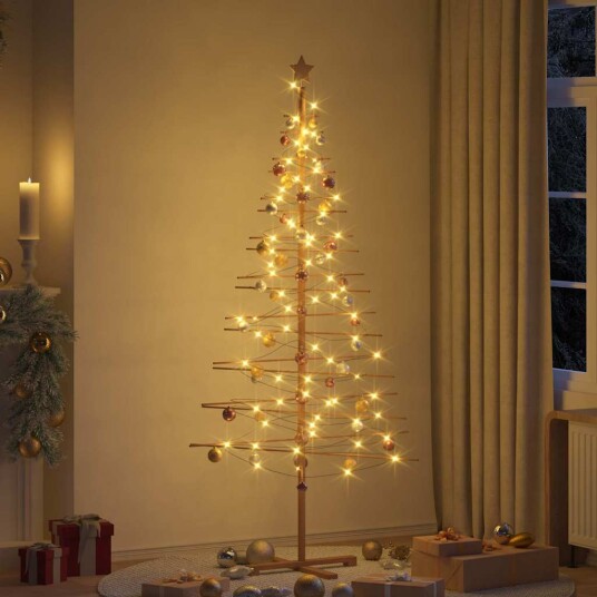 Trekjuletrær med stativ Brun 210 cm Bambus Trekjuletrær med stativ Brun 210 cm Bambus