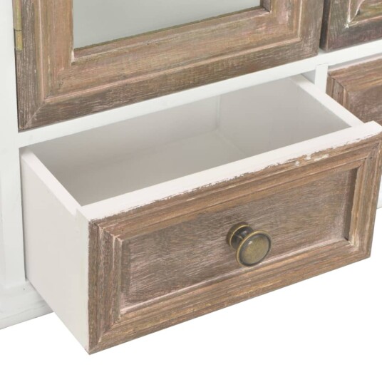 vidaXL Veggskap hvit 49x22x59 cm heltre