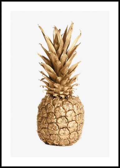 Golden Pineapple Plakat Plakat / 21x30cm