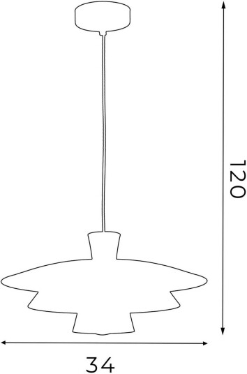 Luminex Plato pendellampe titan/gullfarget Ø 34 cm stål