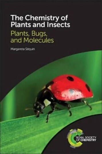The Chemistry Of Plants And Insects Av Margareta (San Francisco State University Usa) Sequin