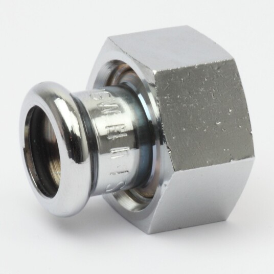 Altech CU Kupling Pressfitting Forkrommet 15mmx3/4"