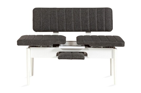 Idehult Benk 85 cm   Hvit / Antrasitt