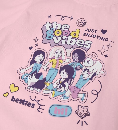 LEGO® Friends T skjorte   LWTuna 600   Lyserød   LEGO® Wear   8 år (128)   T skjorte   Rosa