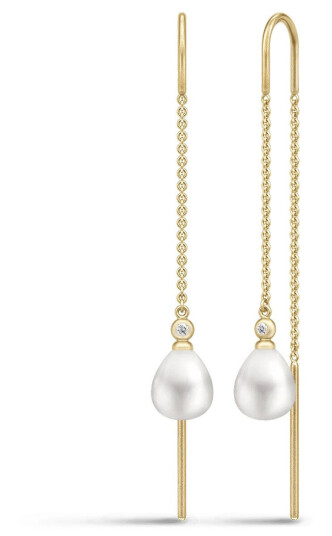 Julie Sandlau Tasha Øredobber 22 kt. Gullbelagt sølv HKS704GDWHPLCZ - Dame - 925 sterling silver