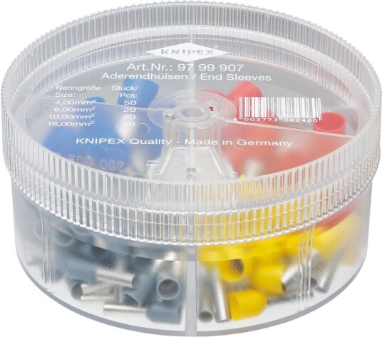 Knipex Ändhylssortiment Isolerade 4,00 16,00mm² 100 Delar 9799907 Knipex Ändhylssortiment Isolerade 4,00 16,00mm² 100 Delar 9799907