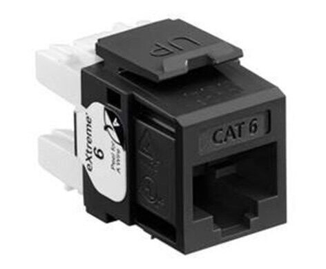 Leviton Extreme cat 6 utp jack 110-style - black