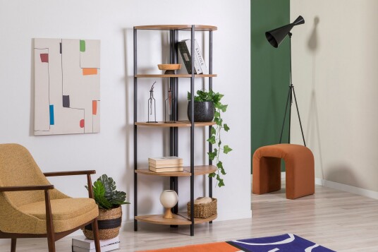 Bokhylle Mojajua 66 cm Brun/Svart