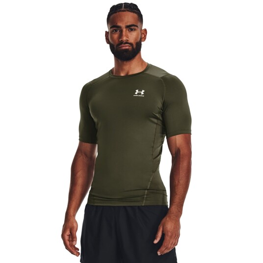 Under Armour Ua Hg Armour Comp Ss - Khaki green - XXL