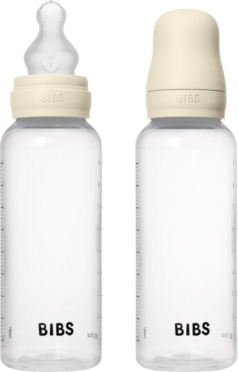 BIBS 2-pack Tåteflaske Silikon 270 ml Medium Flow Ivory BIBS 2-pack Tåteflaske Silikon 270 ml Medium Flow Ivory