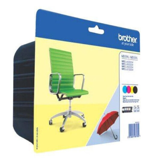 Brother LC 229 XL combo pack 4 stk blekkpatron - LC229XLVALBPDR Original - BK/C/M/Y 6000 sider Brother LC 229 XL combo pack 4 stk blekkpatron - LC229XLVALBPDR Original - BK/C/M/Y 6000 sider