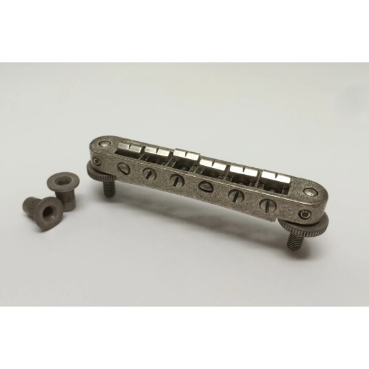 Tonepros Tp6 As - Standard Tune-O-Matic Bridge Small Posts - Antique Sølv