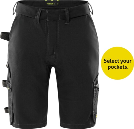Fristads 2804 GHST Flex Arbeidsshorts svart, dame 50, Klær